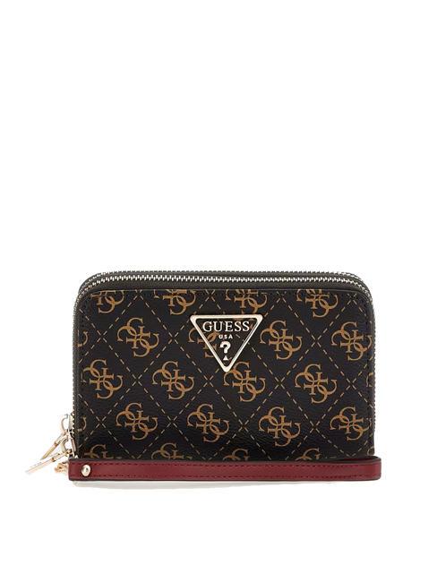 GUESS LAUREL Portefeuille moyen zippé marron - Portefeuilles Femme