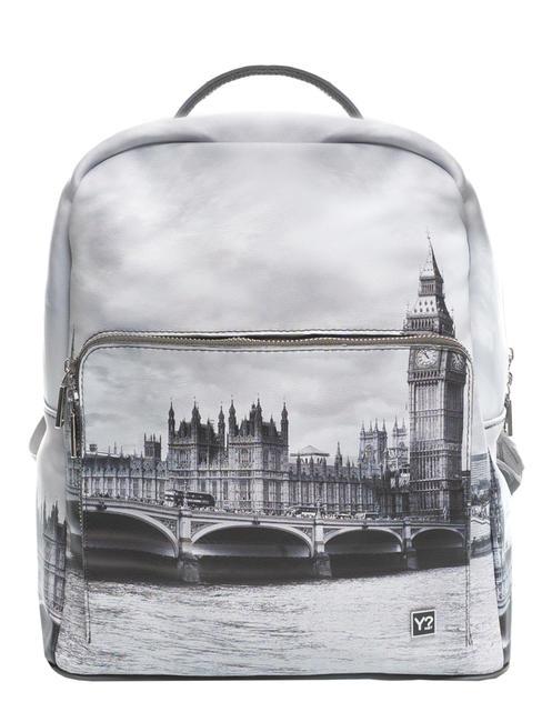 YNOT FASHION Grand sac à dos semi-rigide gris londres - Sacs pour Femme