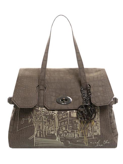 YNOT EMMA Sac d'épaule taupe de Londres - Sacs pour Femme