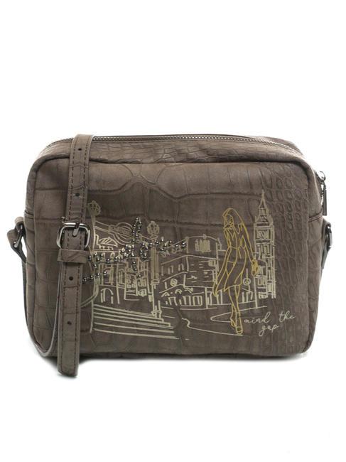 YNOT EMMA Mini sac photo à bandoulière taupe de Londres - Sacs pour Femme