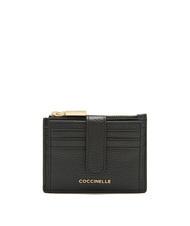 COCCINELLE METALLIC SOFT Portefeuille plat en cuir texturé - Portefeuilles Femme