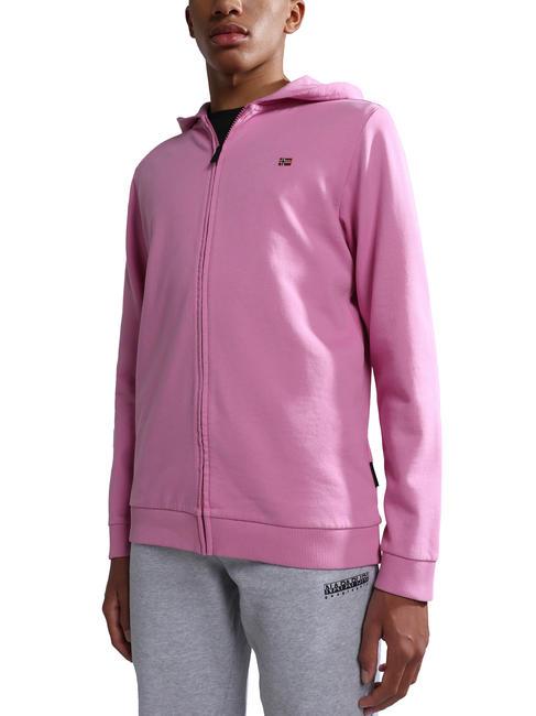 NAPAPIJRI K BALIS Sweat à capuche entièrement zippé avec drapeau cyclame rose p91 - Bébé Sweat