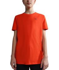 NAPAPIJRI K SALIS SS 2 T-shirt en coton avec micro drapeau cerise rouge r05 - Tee-shirt enfant - 1