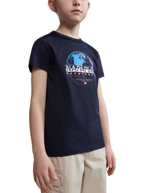 NAPAPIJRI KIDS AZOGUES T-shirt en cotton blu marine - Tee-shirt enfant