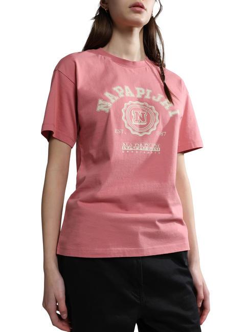 NAPAPIJRI S-MORENO T-shirt en cotton lulu rose - T-shirt
