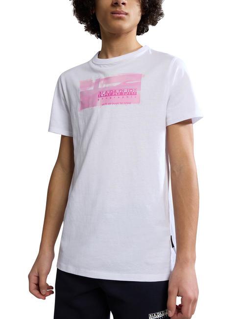 NAPAPIJRI KIDS ZAMORA T-shirt en cotton drapeau rose fj3 - Tee-shirt enfant