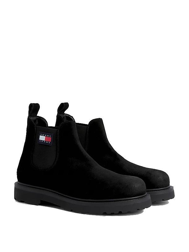 Tommy Hilfiger Tommy Jeans Chelsea Bottes En Cuir Su d Noir