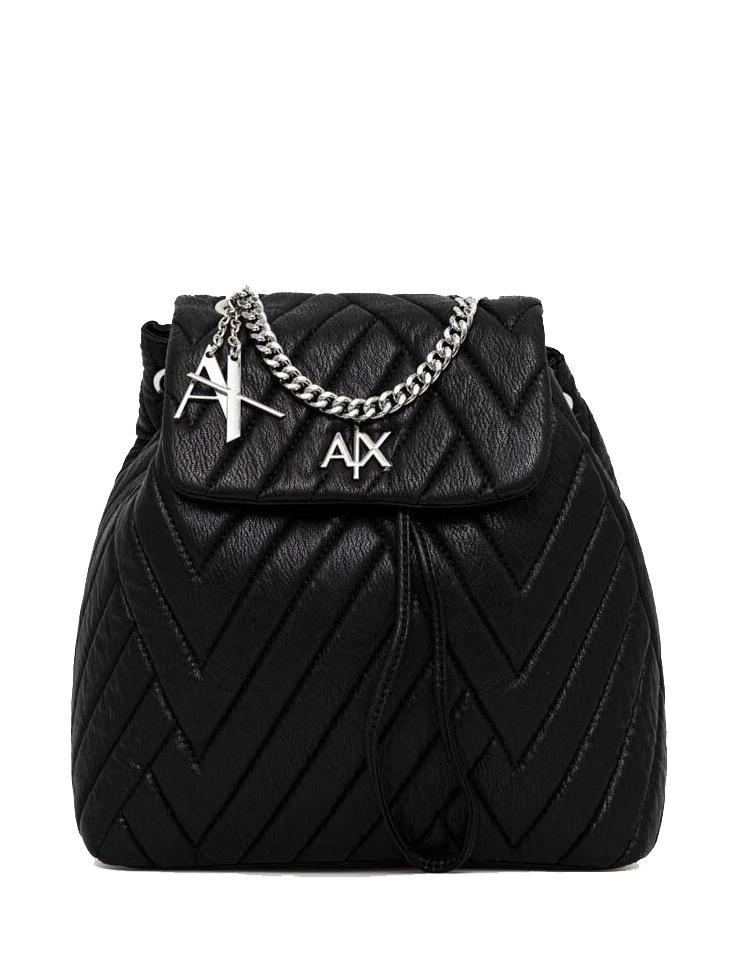 Armani Exchange Quilted Sac Dos Poign e Unique Noir Achetez