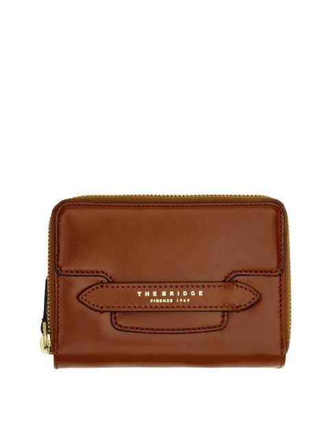 THE BRIDGE LUCREZIA Portefeuille compact en cuir MARRON - Portefeuilles Femme