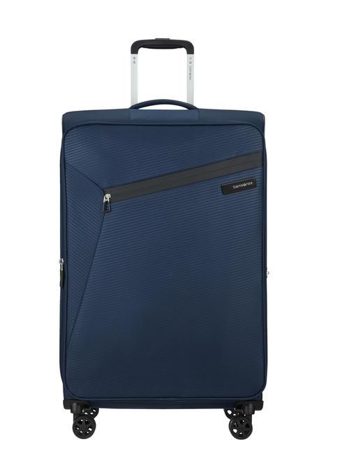 SAMSONITE LITEBEAM Grand chariot extensible midnightblue - Valises Semi-rigides