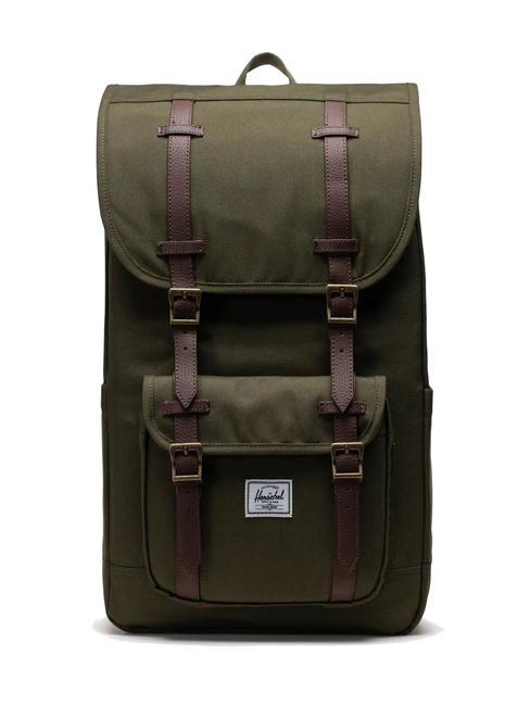 HERSCHEL LITTLE AMERICA  Sac à dos de taille standard lierre - Sacs à dos pour l'École & les Loisirs