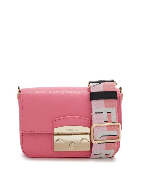 FURLA METROPOLIS Micro sac à bandoulière en cuir fleur de quartz/bégonias - Sacs pour Femme
