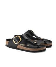 BIRKENSTOCK GIZEH BIG BUCKLE Tongs en cuir verni - Chaussures Femme