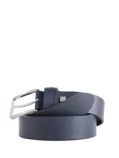 PIQUADRO 81 Ceinture en cuir fabriquée en Italie bleu - Ceintures