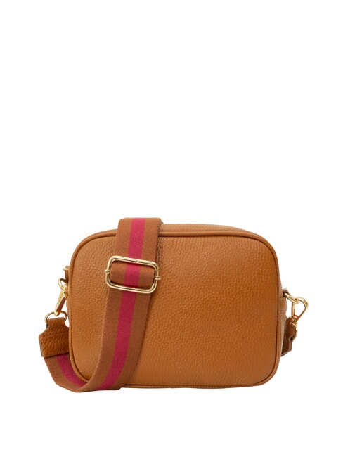 LESAC LUCIA Sac porté épaule double en cuir Dollar cuir foncé - Sacs pour Femme