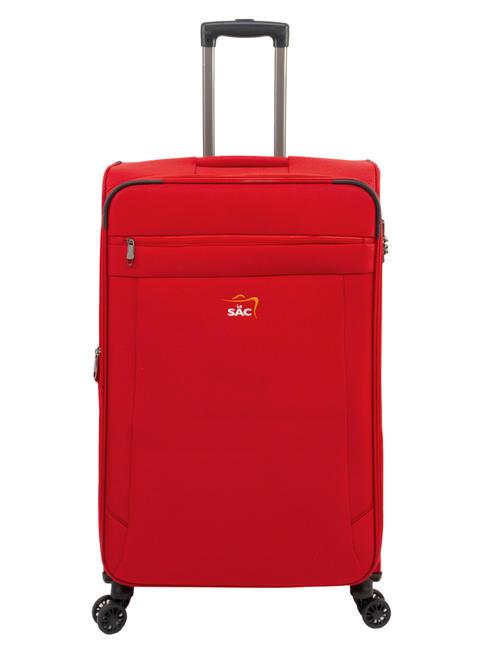 LESAC LIGHT FLY Grand chariot extensible rouge - Valises Semi-rigides