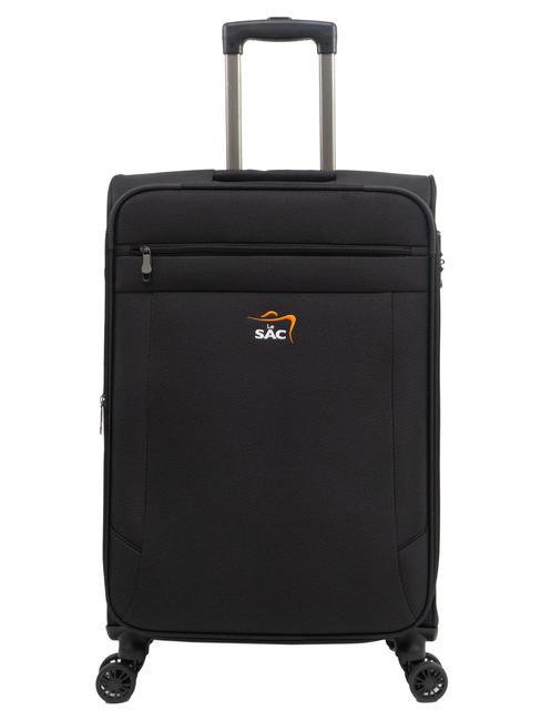 LESAC LIGHT FLY Chariot extensible moyen noir - Valises Semi-rigides