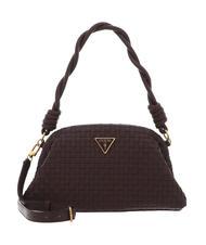 GUESS LISBET Pochette tiss&eacute;e acajou - Sacs pour Femme - 1