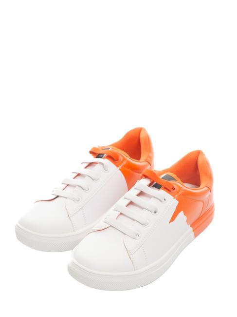 TRUSSARDI DEREK Enfant Baskets blanc/orange - Chaussures de bébé