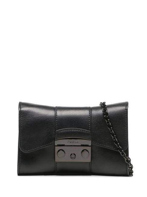 FURLA METROPOLIS Mini sac à bandoulière en cuir Noir - Sacs pour Femme