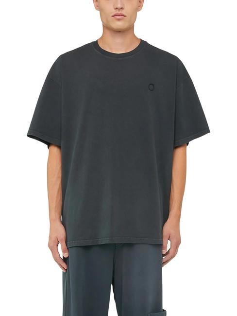 TRUSSARDI GREYHOUND PATCH STONEWASHED T-shirt basique NOIR - T-shirt