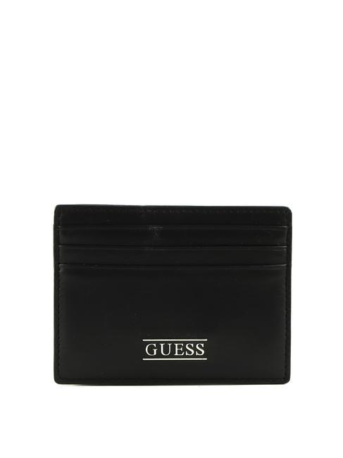 GUESS NEW BOSTON Porte-cartes en cuir NOIR - Portefeuilles Homme