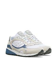 SAUCONY SHADOW 6000 Baskets en cuir su&eacute;d&eacute; blanc Blanc - Chaussures Homme - 1