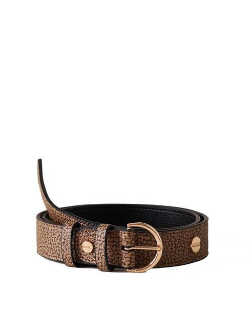 BORBONESE GRAFFITI Ceinture avec clous op naturel / noir - Ceintures
