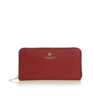 SPALDING TIFFANY Grand portefeuille en cuir zipp&eacute; rouge - Portefeuilles Femme - 1
