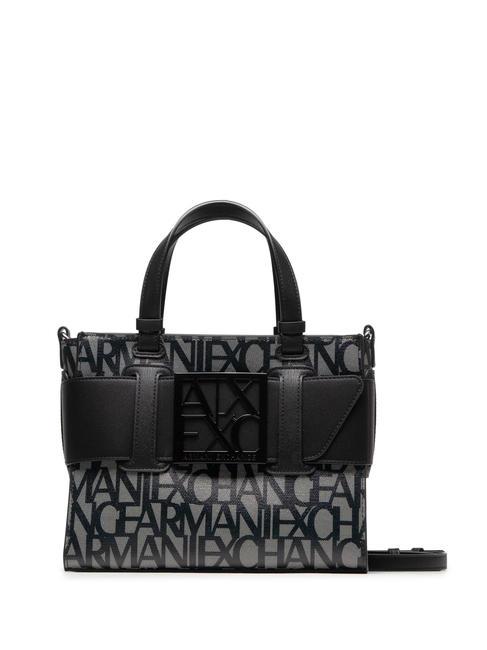 ARMANI EXCHANGE LOGO ALL OVER Petit sac avec bandoulière beige/noir - Sacs pour Femme