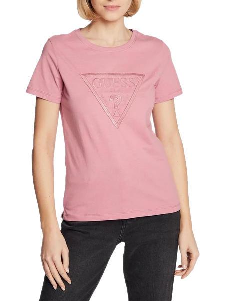 GUESS ANGELINA T-shirt en cotton rose discret - T-shirt