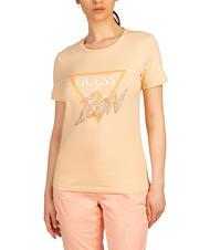 GUESS ICON T-shirt en cotton p&ecirc;che-sable - T-shirt - 1