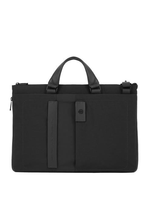 PIQUADRO PULSE Mallette fine pour ordinateur portable 15,6", extensible Noir - Porte Documents Travail