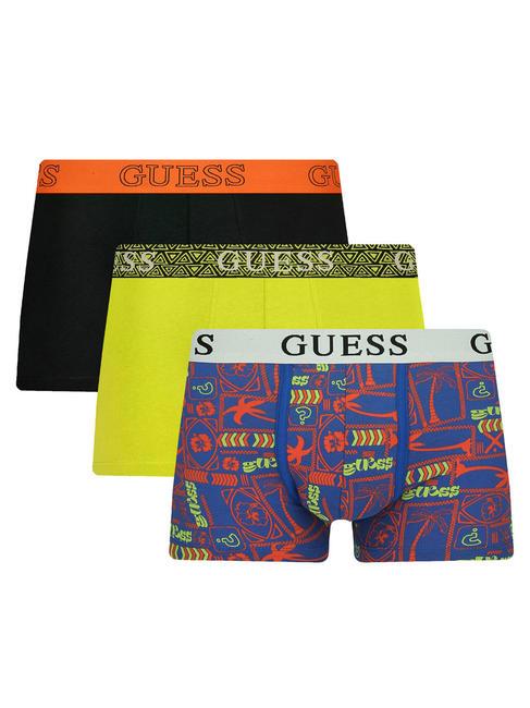 GUESS JOE TRUNK Lot de 3 boxers devinez les paumes - Slip homme