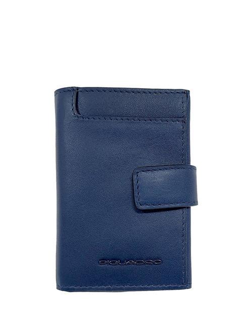 PIQUADRO TIGER Porte-carte anti RFID bleu - Portefeuilles Homme