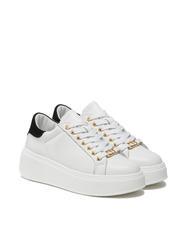 TWINSET METALLIC LOGO Baskets en cuir - Chaussures Femme