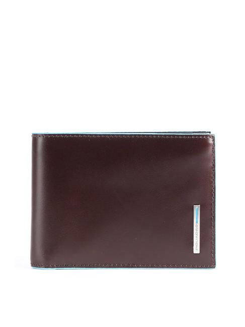 PIQUADRO Portefeuille Ligne BLUE SQUARE, en cuir ACAJOU - Portefeuilles Homme