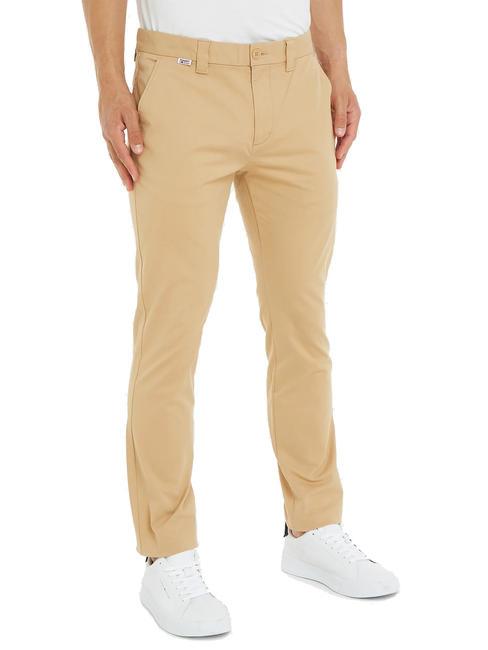 TOMMY HILFIGER TJ AUSTIN Pantalon chino en coton sable fauve - Pantalon