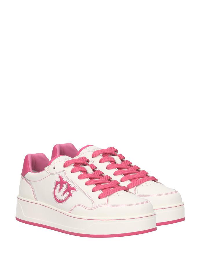 Pinko Bondy 2.0 Baskets Logo Blanc Cass Fuchsia Achetez