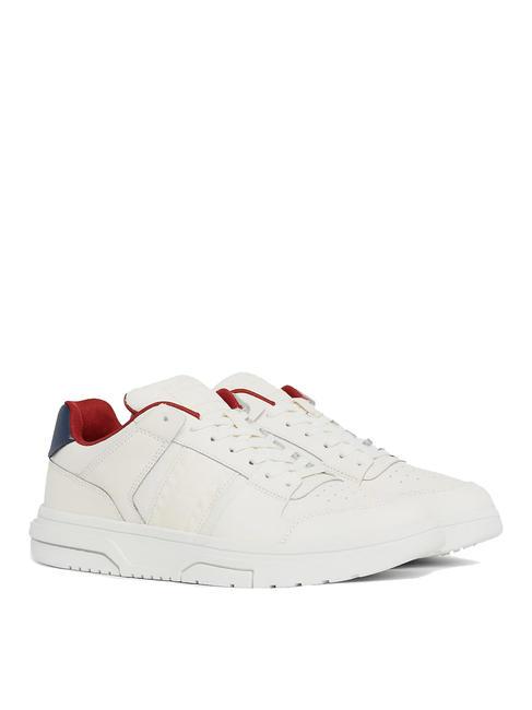 TOMMY HILFIGER TJ MIX MATERIAL CUPSOLE Baskets ivoire - Chaussures Homme