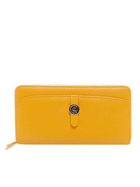COCCINELLE DORA Grand portefeuille en cuir zippé autour résine - Portefeuilles Femme