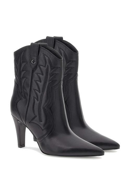 GUESS CALLE Bottines en cuir noir1 - Chaussures Femme