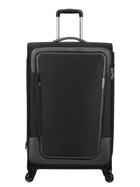 AMERICAN TOURISTER PULSONIC Grand chariot extensible asphalte noir - Valises Semi-rigides