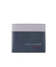 PIQUADRO URBAN Porte-feuille en cuire gris-bordeaux - Portefeuilles Homme - 1