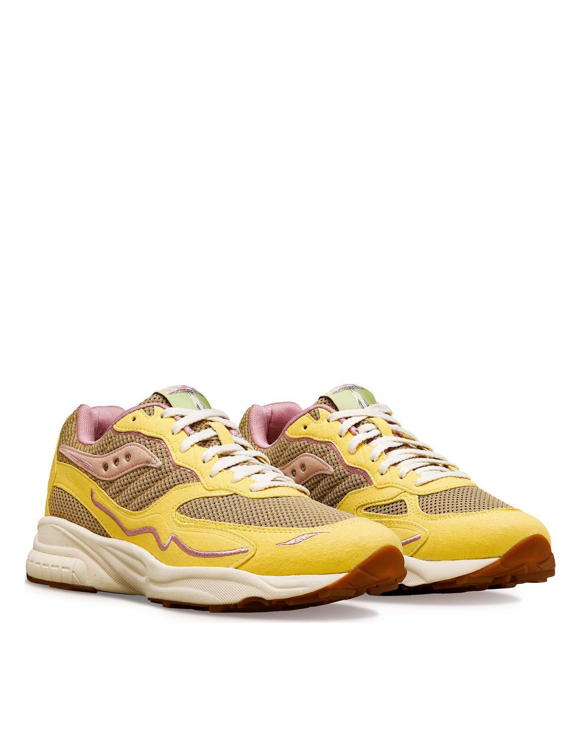 Saucony 3D Grid Hurricane Baskets Beige Jaune Achetez Prix Outlet