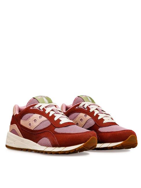 SAUCONY SHADOW 6000 Baskets Bourgogne - Chaussures unisexe