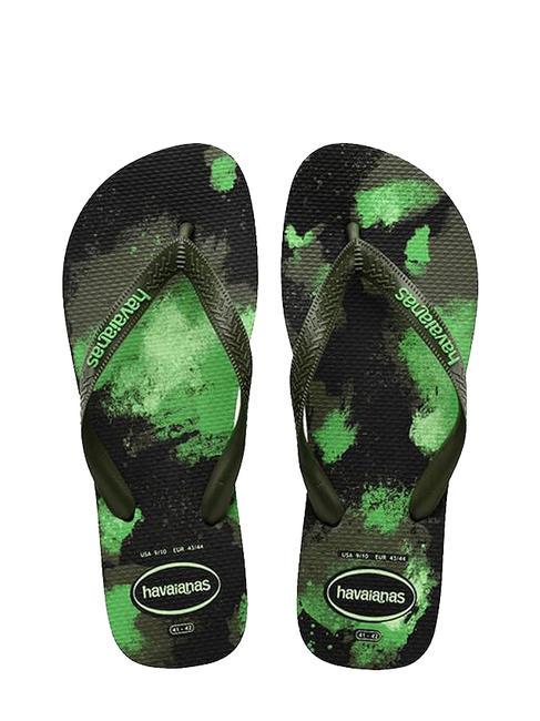 HAVAIANAS tongs TOP CAMU noir/mousse - Chaussures unisexe