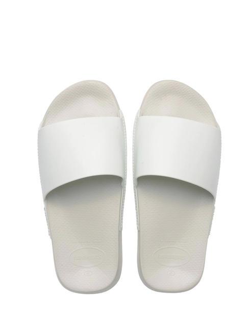 HAVAIANAS SLIDE CLASSIC Pantoufles en caoutchouc blanc - Chaussures Homme