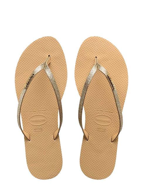 HAVAIANAS YOU GLITTER Tongs d'or - Chaussures Femme