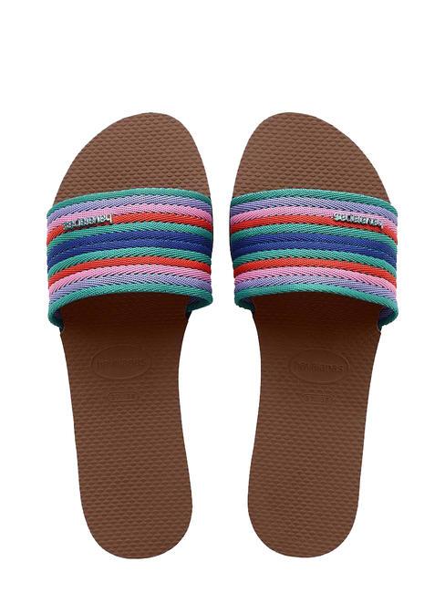 HAVAIANAS YOU MALTA Tongs rouiller - Chaussures Femme